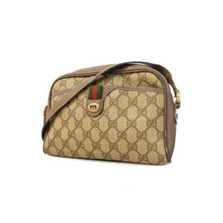 グッチ(Gucci)の【4hc3497】グッチ ショルダーバッグ/GGスプリーム/シェリーライン/001 58 6594/PVC/ブラウン/ゴールド金具 【中古】 レディース(ショルダーバッグ)