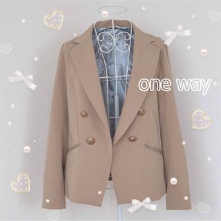 ワンウェイ(one*way)の〔 one way 〕ベージュジャケット(テーラードジャケット)