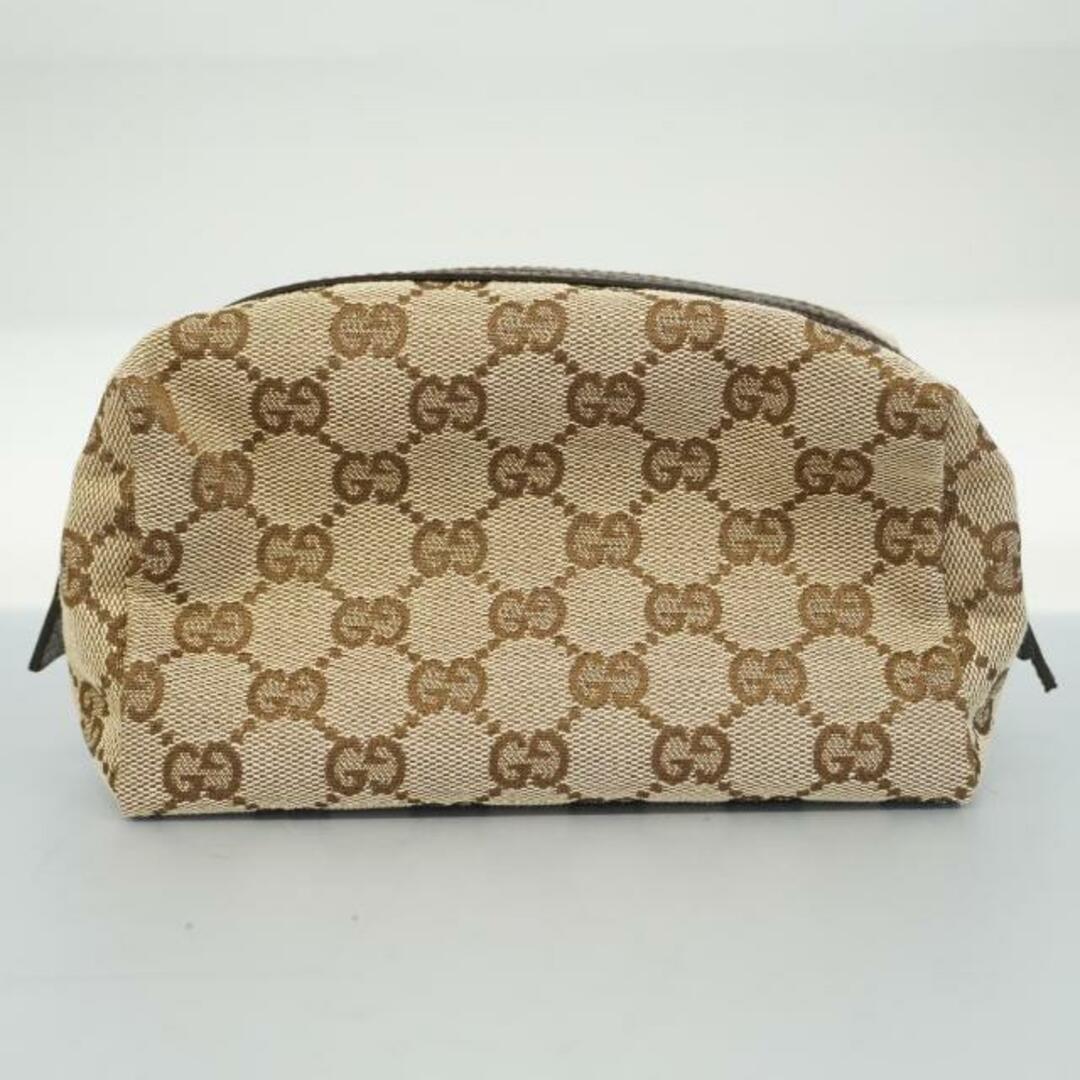 Gucci(グッチ)の【4hc3525】グッチ ポーチ/GGキャンバス/29595/キャンバス/ブラウン 【中古】 レディース レディースのファッション小物(ポーチ)の商品写真