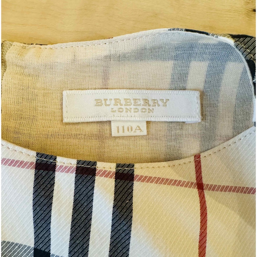 BURBERRY(バーバリー)の【美品】バーバリー　ワンピース　110 キッズ/ベビー/マタニティのキッズ服女の子用(90cm~)(ワンピース)の商品写真