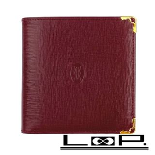 Cartier - ■未使用■　カルティエ マスト ドゥ カルティエ 二つ折り 財布 レザー ボルドー 箱 【136801】