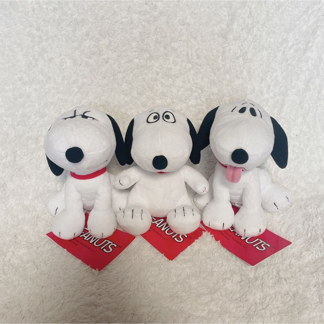 SNOOPY(スヌーピー)のSNOOPY ぬいぐるみ 〜face〜   全3種コンプリートセット エンタメ/ホビーのおもちゃ/ぬいぐるみ(キャラクターグッズ)の商品写真