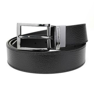 エンポリオアルマーニ(Emporio Armani)の新品 アルマーニ EMPORIO ARMANI ベルト ブラック/ブラック(ベルト)