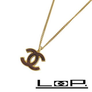 シャネル(CHANEL)の■中古■ウッド■　シャネル ココ ネックレス ウッド 木 木目 ゴールド GP 01A  【136764】(ネックレス)