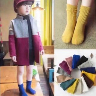 ENDO SOCKS 無地無柄一色デザインの可愛い子供靴下(靴下/タイツ)