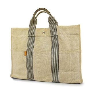 エルメス(Hermes)の【4hc3583】エルメス トートバッグ/ニューフールトゥMM/トワルアッシュ/グレー/シルバー金具 【中古】 レディース(トートバッグ)