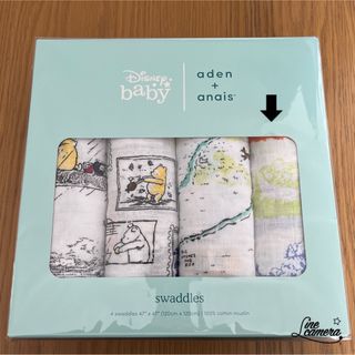 エイデンアンドアネイ(aden+anais)の④エイデンアンドアネイ　単品販売　おくるみ　ガーゼ　ディズニー　プーさん(おくるみ/ブランケット)