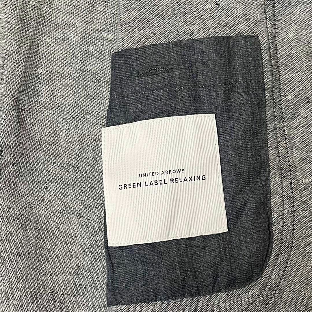 UNITED ARROWS(ユナイテッドアローズ)の春夏清涼 ユナイテッドアローズ 麻・リネン ダブルジャケット ネイビー L 美品 メンズのジャケット/アウター(テーラードジャケット)の商品写真