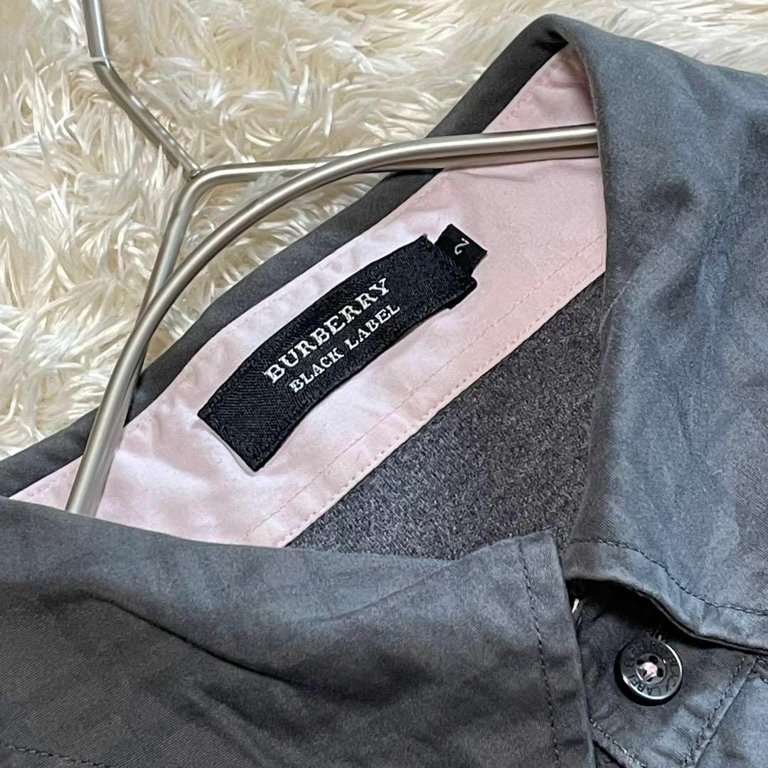 BURBERRY BLACK LABEL(バーバリーブラックレーベル)の【バーバリーブラックレーベル】ポロシャツ【ホースロゴ/ノバチェック/ボタンダウン メンズのトップス(ポロシャツ)の商品写真