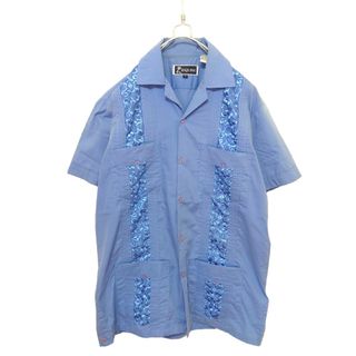 ヴィンテージ(VINTAGE)の【ESQUIRE】開襟 オープンカラー 刺繍入りキューバシャツ S-471(シャツ)
