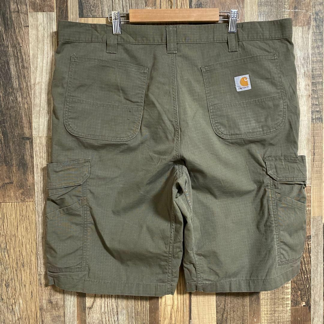 carhartt(カーハート)のカーハート メンズ ハーフ パンツ カーキ ペインターロゴ USA古着 90s メンズのパンツ(ショートパンツ)の商品写真