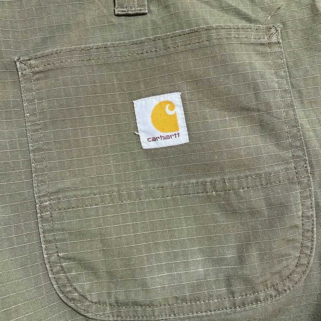 carhartt(カーハート)のカーハート メンズ ハーフ パンツ カーキ ペインターロゴ USA古着 90s メンズのパンツ(ショートパンツ)の商品写真