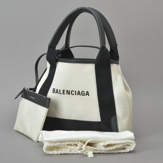 Balenciaga - バレンシアガ◇ネイビーカバスXS ハンドバッグ ショルダー キャンバス レザー