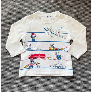 ファミリア(familiar)のfamiliar 長袖Tシャツ　飛行機　80(Ｔシャツ)