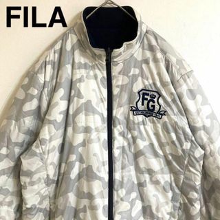 フィラ(FILA)のレア◎FILA◎2way◎ブルゾン◎ホワイトカモ◎紺◎中わた◎刺繍ロゴ◎着回し(その他)