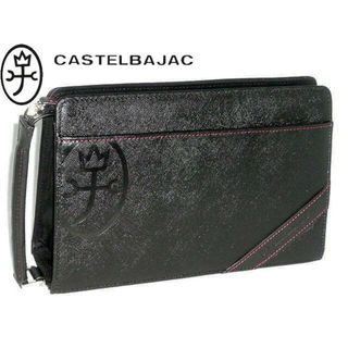 カステルバジャック(CASTELBAJAC)のカステルバジャック ドロワット 三角マチ セカンドバッグ 071204 ブラック(セカンドバッグ/クラッチバッグ)