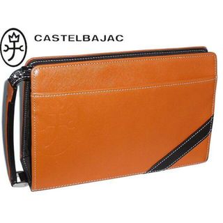 カステルバジャック(CASTELBAJAC)のカステルバジャック ドロワット 三角マチ セカンドバッグ 071204 オレンジ(セカンドバッグ/クラッチバッグ)