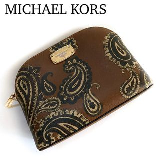 Michael Kors - MICHAEL KORSマイケルコース レザーポーチ コスメポーチ ペイズリー柄