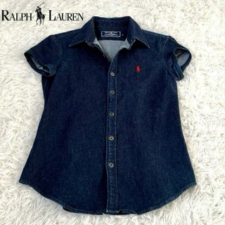 ラルフローレン(Ralph Lauren)のラルフローレン　ポロ　デニム　半袖　シャツ　インディゴ　ストレッチ　ネイビー(シャツ/ブラウス(半袖/袖なし))