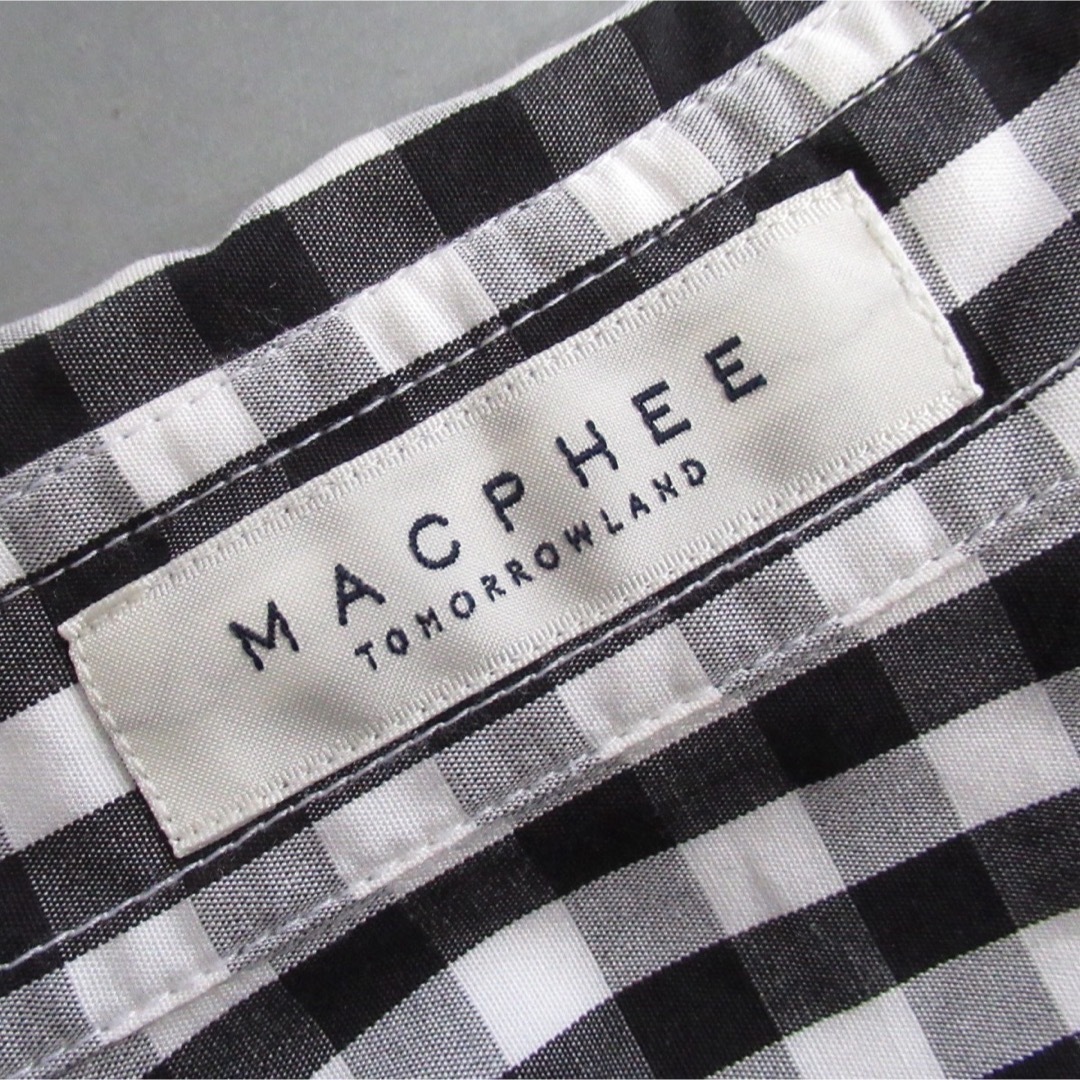 MACPHEE(マカフィー)のMACPHEE ギンガム チェック コットン シャツ トップス 38 カジュアル レディースのトップス(シャツ/ブラウス(長袖/七分))の商品写真