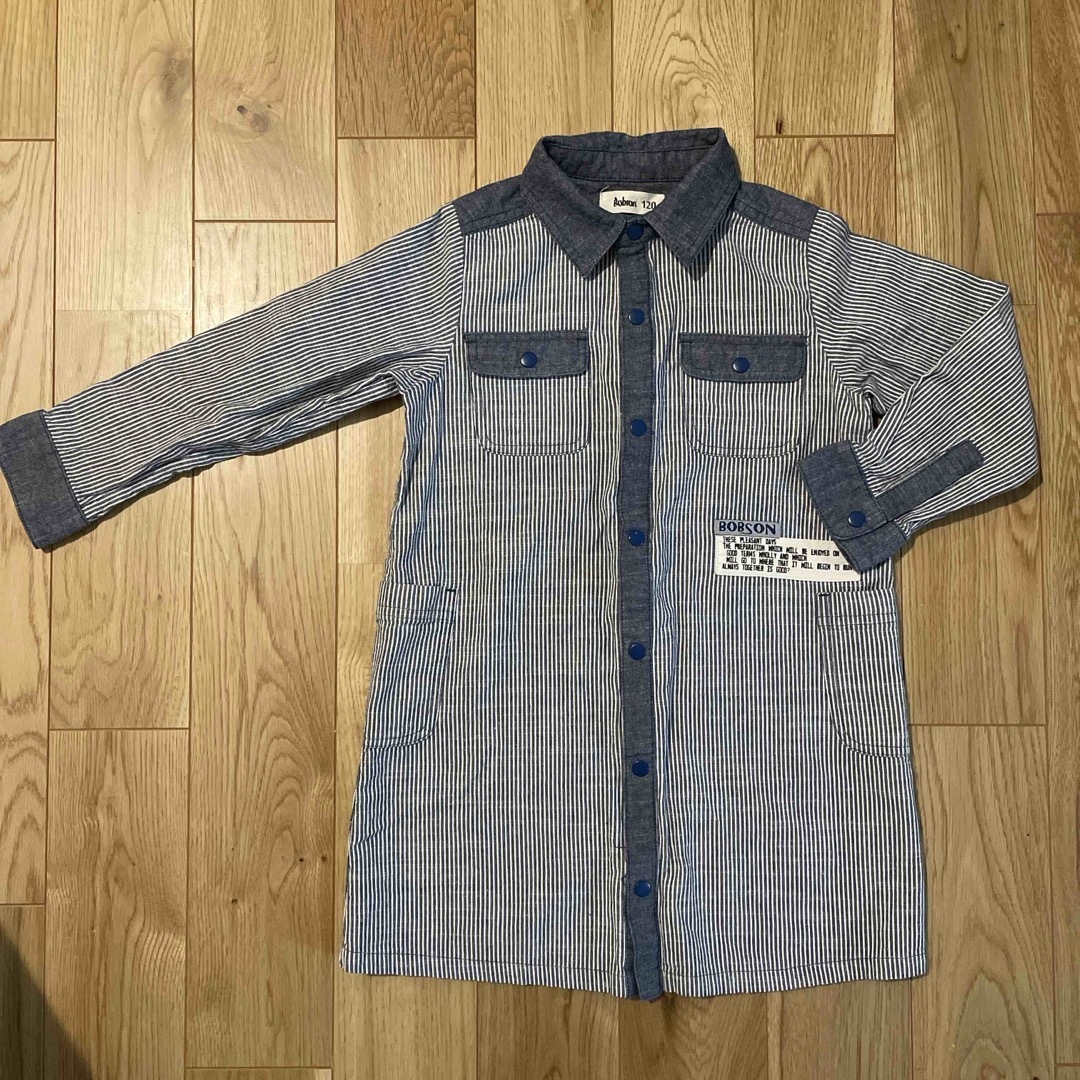 BOBSON(ボブソン)のボブソン　120センチ　シャツ　ワンピース キッズ/ベビー/マタニティのキッズ服女の子用(90cm~)(ワンピース)の商品写真