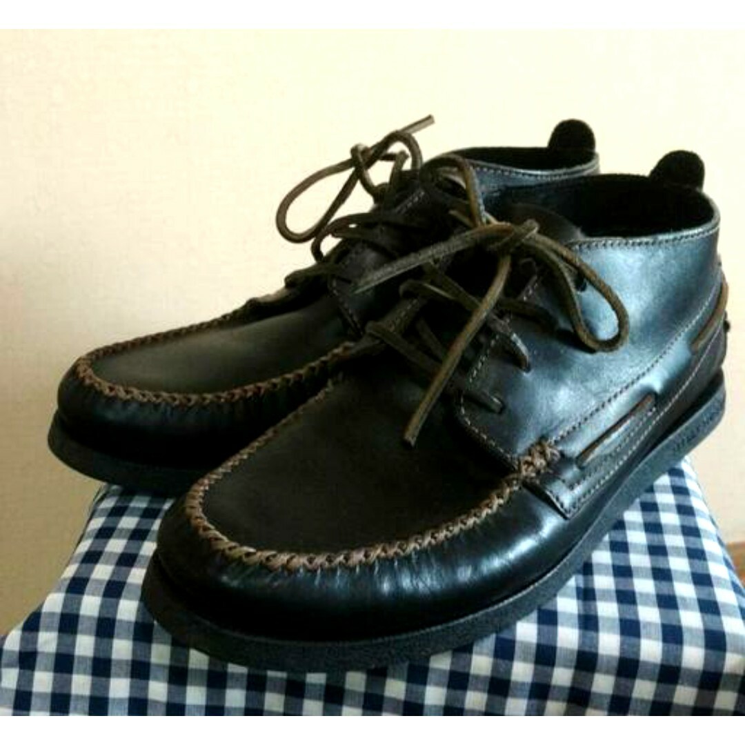 sperry topsider 靴　ブーツ　レザー　ブラック メンズの靴/シューズ(スリッポン/モカシン)の商品写真
