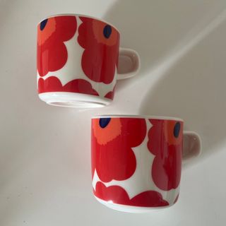 マリメッコ(marimekko)のマリメッコ　コーヒーカップ　ウニッコ　赤(食器)