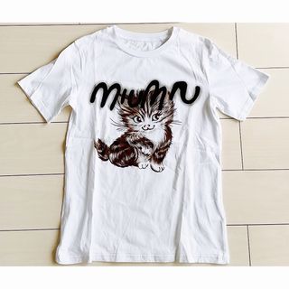 激安 本日限り miumiu Tシャツ 猫