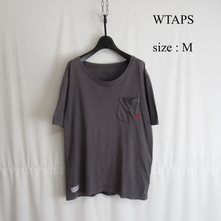 ダブルタップス(W)taps)のWTAPS コットン ポケット Tシャツ 半袖 クルーネック カットソー グレー(Tシャツ/カットソー(半袖/袖なし))