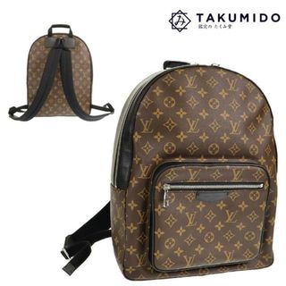 ルイヴィトン(LOUIS VUITTON)のルイヴィトン リュックサック ジョッシュ 中古 M41530 モノグラムマカサー ブラウン ブラック LOUIS VUITTON 【中古】 ｜茶色 黒色 バッグ ユニセックス ビトン LV ファッション ハイブランド ABランク(バッグパック/リュック)