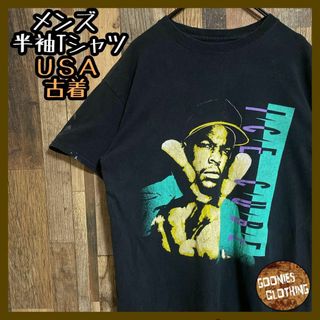 アイスキューブ ラッパー 映画 半袖 Tシャツ ブラック M プリント US古着(Tシャツ/カットソー(半袖/袖なし))