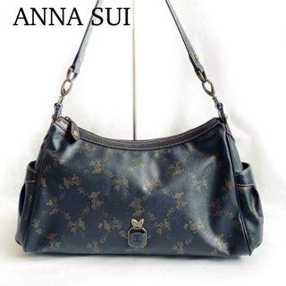 アナスイ(ANNA SUI)のANNA SUI アナスイ ワンショルダーハンドバッグ 総柄 ブラック(ショルダーバッグ)