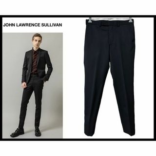 ジョンローレンスサリバン(JOHN LAWRENCE SULLIVAN)の美品 ジョンローレンスサリバン スーパー100'S ギャバ スラックス 黒 L(スラックス)