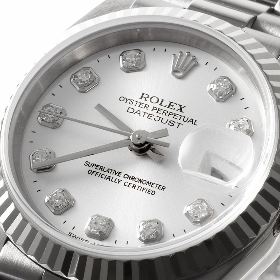 ROLEX(ロレックス)のロレックス デイトジャスト 10Pダイヤ 79179G シルバー P番 レディース 中古 腕時計 レディースのファッション小物(腕時計)の商品写真