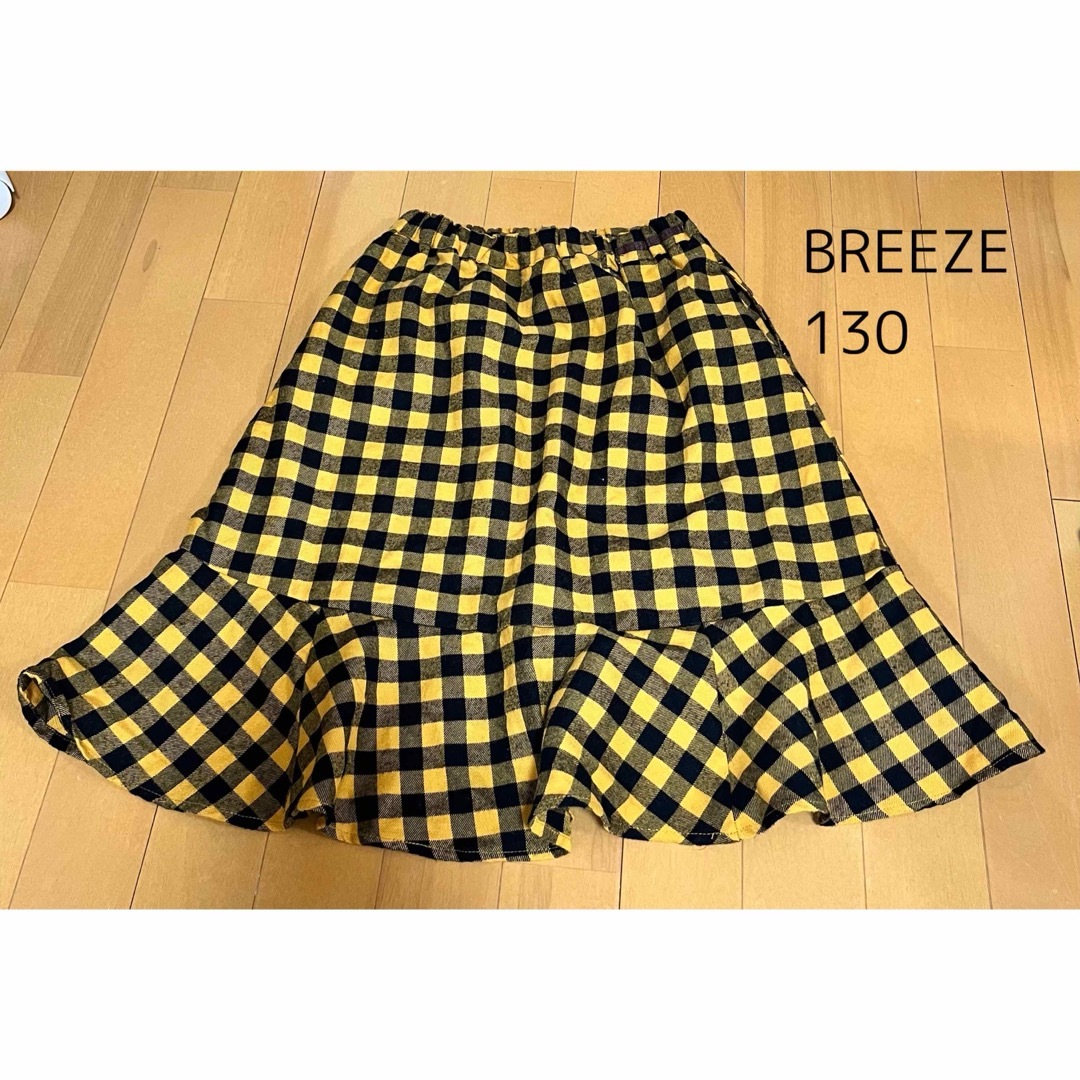 BREEZE(ブリーズ)のBREEZE マーメイドスカート　130cm ギンガムチェック　ウエストゴム キッズ/ベビー/マタニティのキッズ服女の子用(90cm~)(スカート)の商品写真