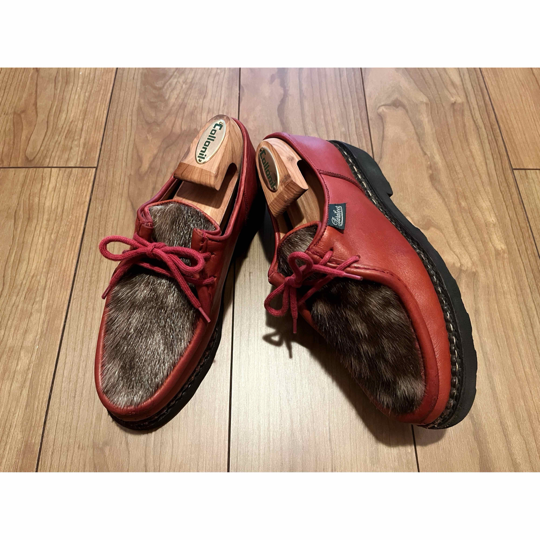 Paraboot(パラブーツ)のParaboot MICHAEL PHOQUE サイズ4 RED ミカエル  レディースの靴/シューズ(ローファー/革靴)の商品写真