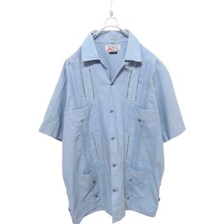 ヴィンテージ(VINTAGE)の【Guayaberas Finas】刺繍入り オープンカラーキューバシャツ S-(シャツ)