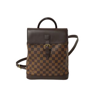 ルイヴィトン(LOUIS VUITTON)の極美品 LOUIS VUITTON ルイ ヴィトン ダミエ ソーホー リュック デイパック N51132 ブラウン PVC レザー 中古 62461(リュック/バックパック)