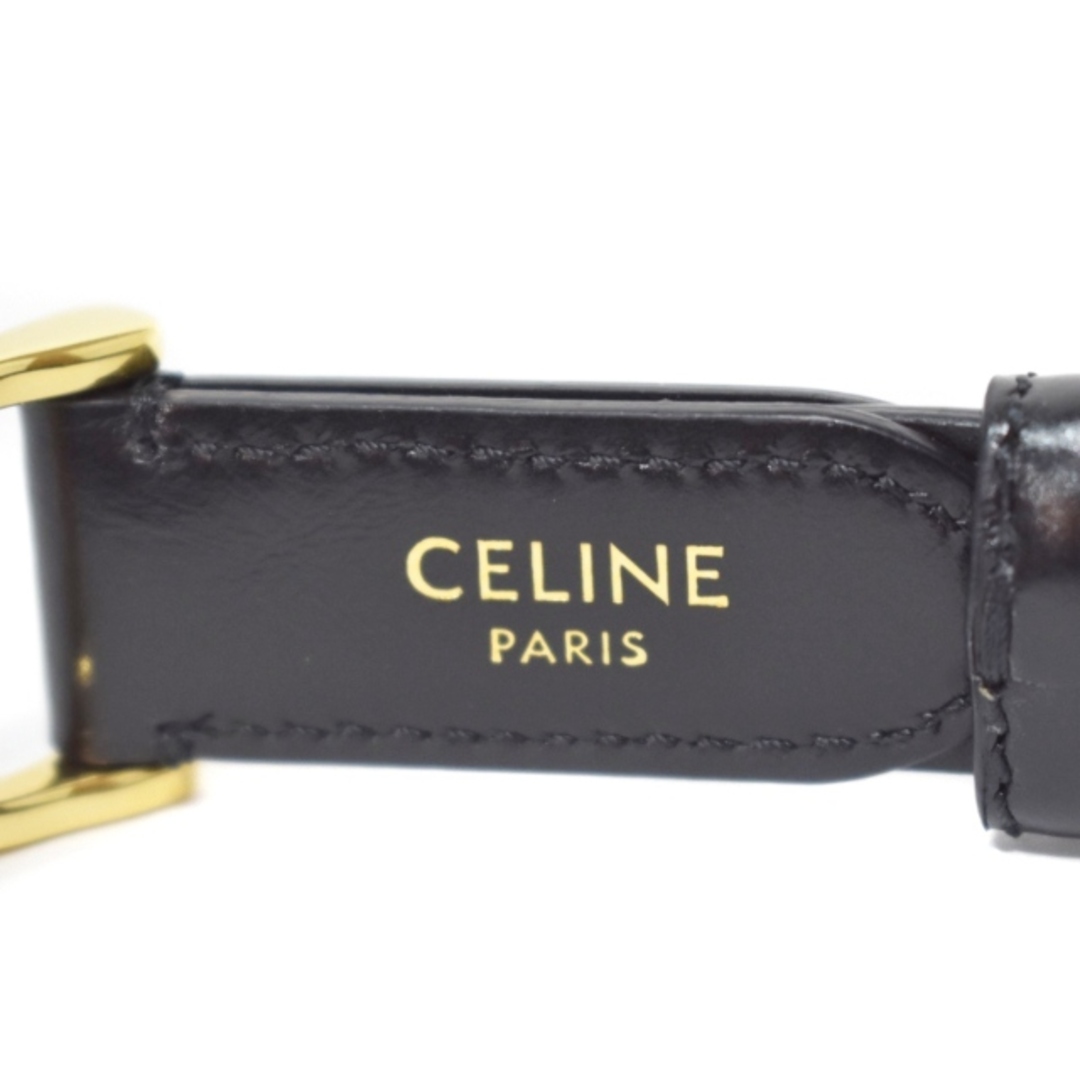 celine(セリーヌ)のセリーヌ CELINE 22AW トリオンフ レザー ベルト ロゴ ゴールド金具 レディースのファッション小物(ベルト)の商品写真