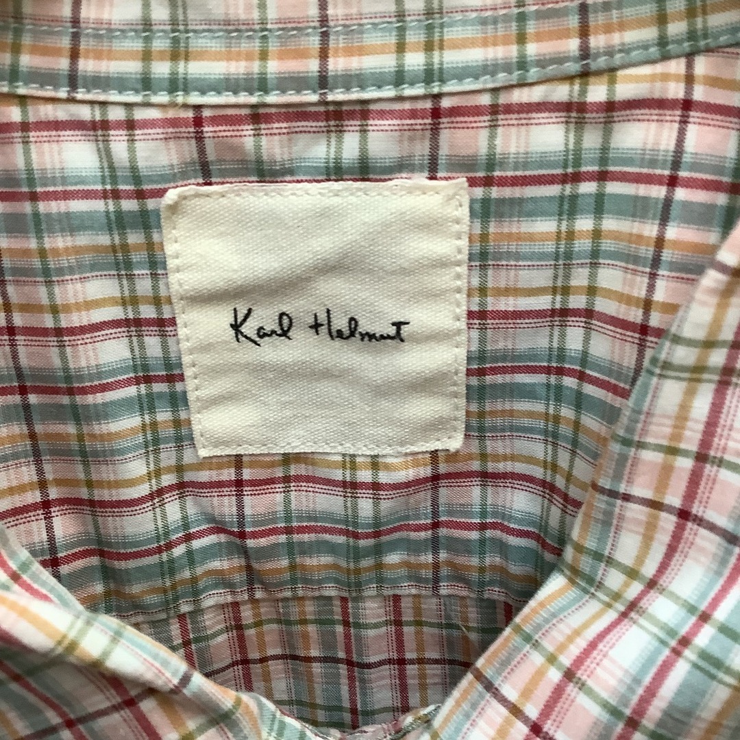 Karl Helmut(カールヘルム)の♪♪Karl Helmut カールヘルム メンズ シャツ SIZE M チェック ピンク メンズのトップス(シャツ)の商品写真