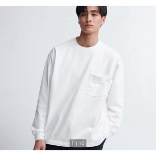 UNIQLO - ウォッシュコットンクルーネックTシャツ（長袖）