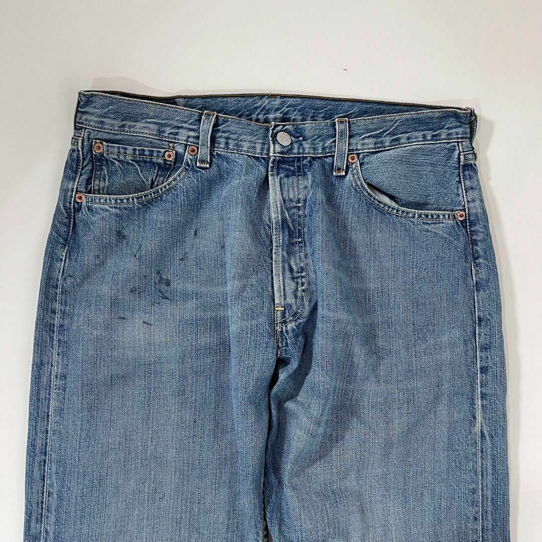 Levi's(リーバイス)のユーロリーバイス 501 ポーランド製 w34 L34 縦落ち 古着 水色 メンズのパンツ(デニム/ジーンズ)の商品写真