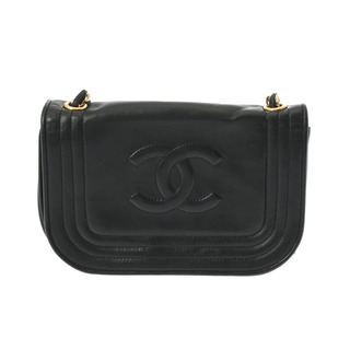 シャネル(CHANEL)のシャネル  プッシュロック チェーンショルダー ショルダーバッグ 黒(ショルダーバッグ)