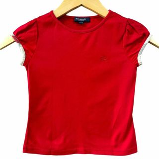 バーバリー(BURBERRY)の【美品】 BURBERRY バーバリー 半袖 Tシャツ レッド 子供服 110A(Tシャツ/カットソー)