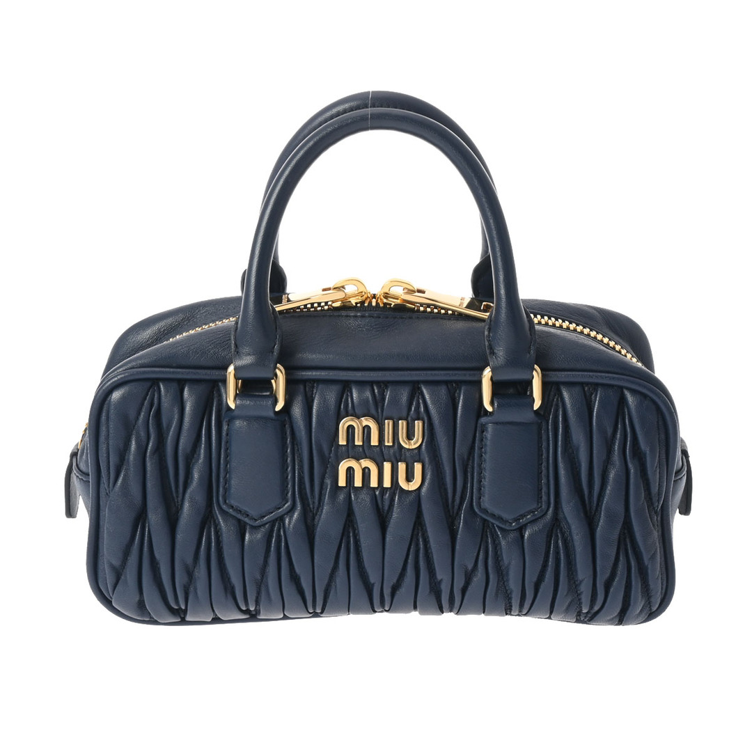 miumiu(ミュウミュウ)のミュウミュウ  マテラッセ 2WAY  ハンドバッグ 紺 レディースのバッグ(ハンドバッグ)の商品写真