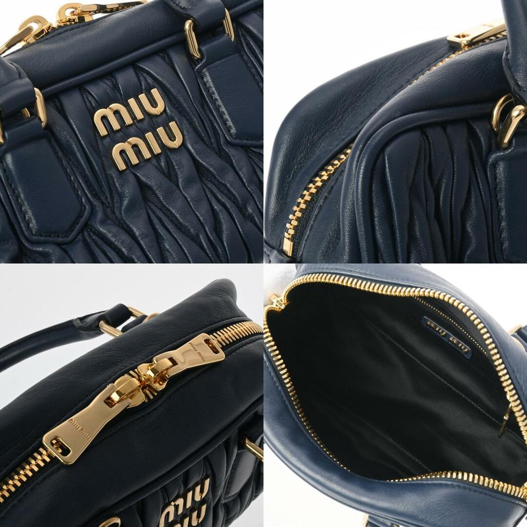 miumiu(ミュウミュウ)のミュウミュウ  マテラッセ 2WAY  ハンドバッグ 紺 レディースのバッグ(ハンドバッグ)の商品写真
