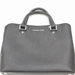 マイケルコース(Michael Kors)のマイケルコース（MICHAEL KORS） レザー ハンドバッグ ブラック 【中古】　JA-18849(ハンドバッグ)