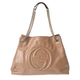 グッチ(Gucci)のグッチ  ソーホーインターロッキングG ハンドバッグ ベージュ(ハンドバッグ)