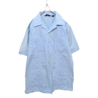 ヴィンテージ(VINTAGE)の【Premier】開襟 オープンカラー 刺繍入りキューバシャツ S-489(シャツ)