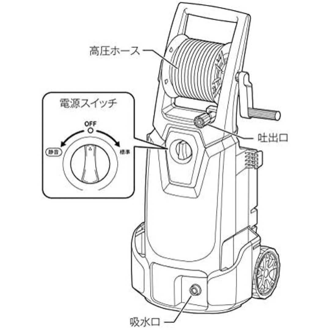 マキタ(Makita) 高圧洗浄機 高機能タイプ 100V 50/60Hz 自動車/バイクの自動車(洗車・リペア用品)の商品写真